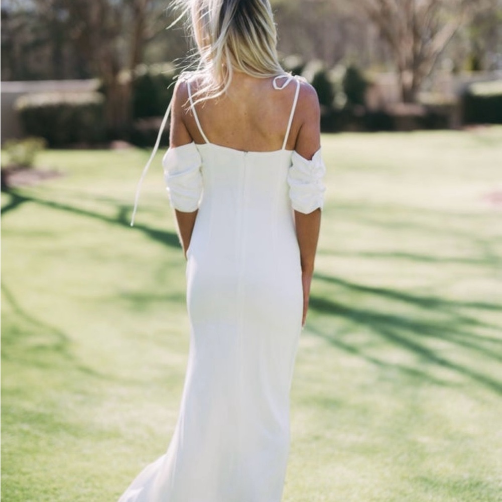 These Three Boutique White Off-Shoulder Maxi Dress - Picture 3 of 4